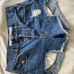 Brandy Melville button closure jean shorts OS